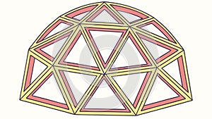 Geodesic dome structure, architectural and scientific design, vector design Generative AI