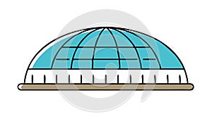 Geodesic Dome Structure: Modern Architecture and Advanced Engineering, vector design Generative AI