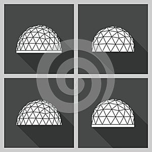 Geodesic dome Vector flat