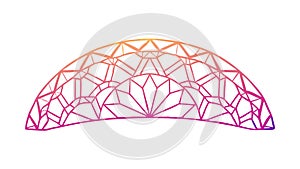 Geodesic Dome Wireframe Architectural Vector, vector design Generative AI