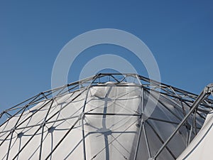 geodesic exoskeleton tensile dome structure
