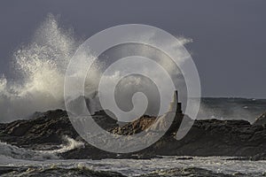 Geodesic landmark under heavy sea storm