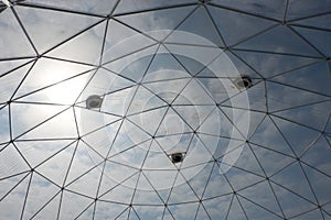 Geodesic plastic dome.