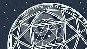 Geodesic sphere pattern, complex futuristic structure, vector design Generative AI
