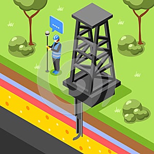 Geodesy Tower Check Composition