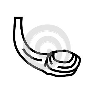 geoduck pacific clam line icon vector illustration