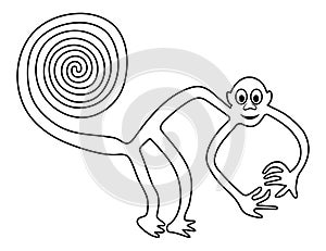 Geoglyph of the smiling monkey