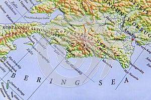 Geographic map of European Bering Sea photo
