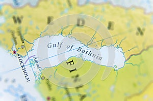 Geographic map of European Gulf of Bothnia