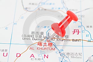 Geographical location of Khartoum, capital of Sudan