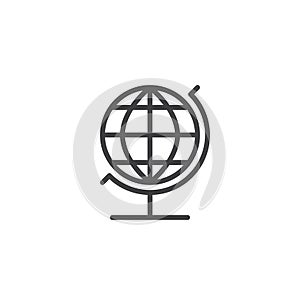 Geography earth globe line icon