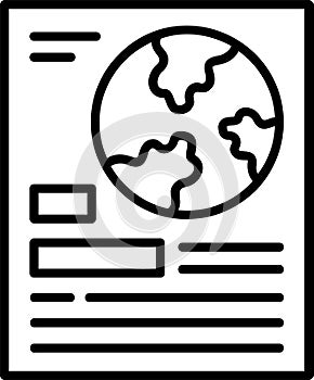 Geography Outline Vector Icon