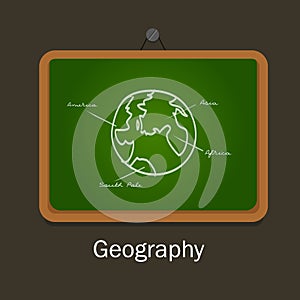 Geography school subject study chalk board class earth