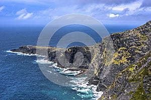 Geokaun Mountains & Fogher Cliffs at Valentina Island, Ring Of Kerry, Ireland photo