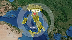 Geolocation of the city of Firenze on the map