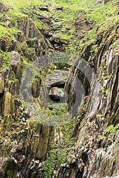 Geologic formation in Skellig Michael