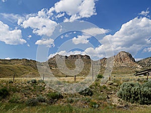 Geologic formations along North Fork Highway, Wyoming