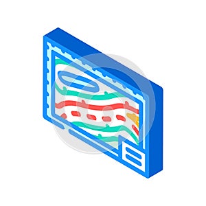 geologic mapping mining isometric icon vector illustration