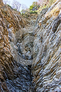 Geologic rock formation, stone background