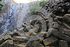 Geological Feature of Los Tercios waterfall near Suchitoto