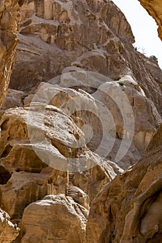 Geological features of Little Petra