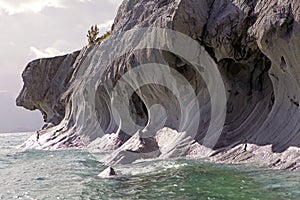 Geological fold at the General Carrera Lake, Patagonia, Chile