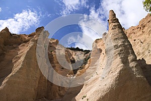 Geological formation in the center of Italy - Lame Rosse canyon