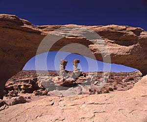 Geological formation in the Ischigualasto nature park moon valley san juan argentina