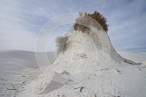 Geological formation in white sands new mexico usa