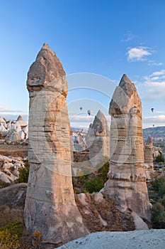 Geological formations in Cappadocia, Central Anatolia, Tu