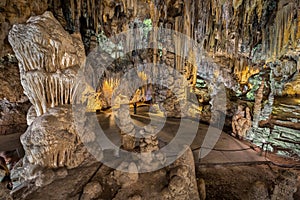 Geological formations in famous Nerja Cave photo