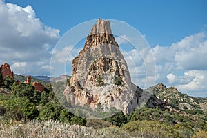 Geological formations in Garden Of The Gods park in Colorado Springs, Colorado.