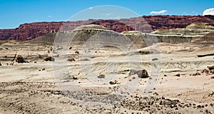 Geological formations in Ischigualasto