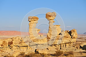 Geological formations in Ischigualasto, Argentina. photo