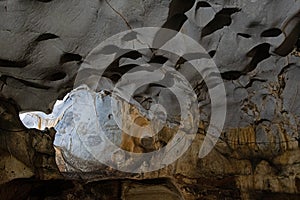 Geological formations in Karain cave