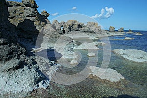 Geological forms from sweden, gotland photo