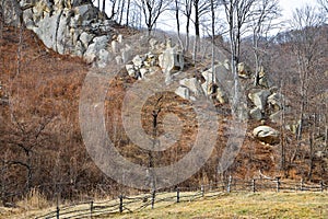 Geological landscape on Bozioru Buzau touristic area