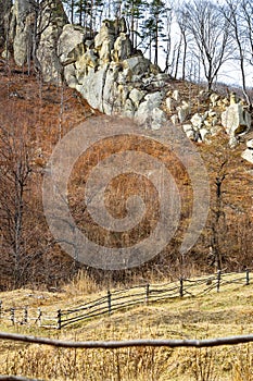 Geological landscape on Bozioru Buzau touristic area