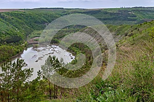 Geological landscape. Outcrop of Silurian and Devonian deposits