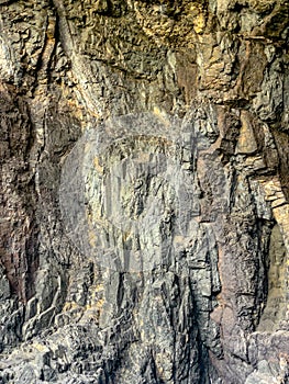 Geological lines at Caves Ajuy, Fuerteventura, Spain