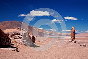 Geological monolith close to Salar Aguas Calientes