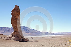 Geological monolith close to Salar the Tara, Chile
