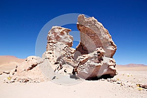 Geological monoliths close to Salar the Tara, Chile