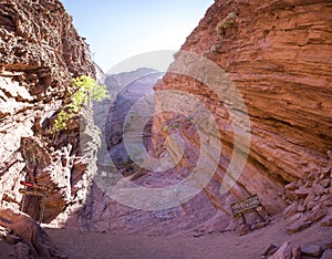 Geological rock formation Garganta del diablo, Argentina