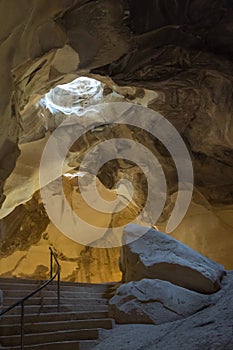 The geological sand cave in the Israel