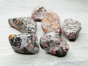 Geological set jasper minerals semigem stones