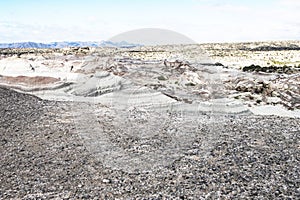 Geological Unusual rock formations, Valle de la Luna (moon valley), Ischigualasto national park, paleontological reserve