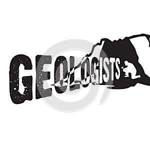 Geologist profession illustration
