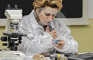 Geologist Researcher Working