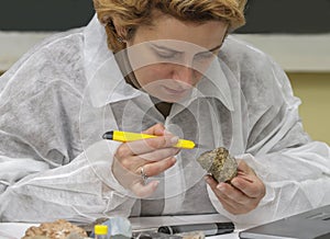 Geologist Researcher Working